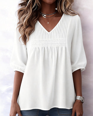 Half Sleeve V-Neck Loose T-Shirt