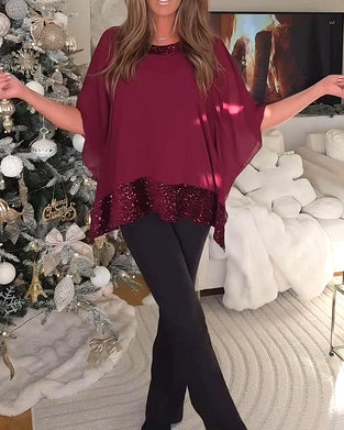 Fashionable Batwing Sleeve Blouse