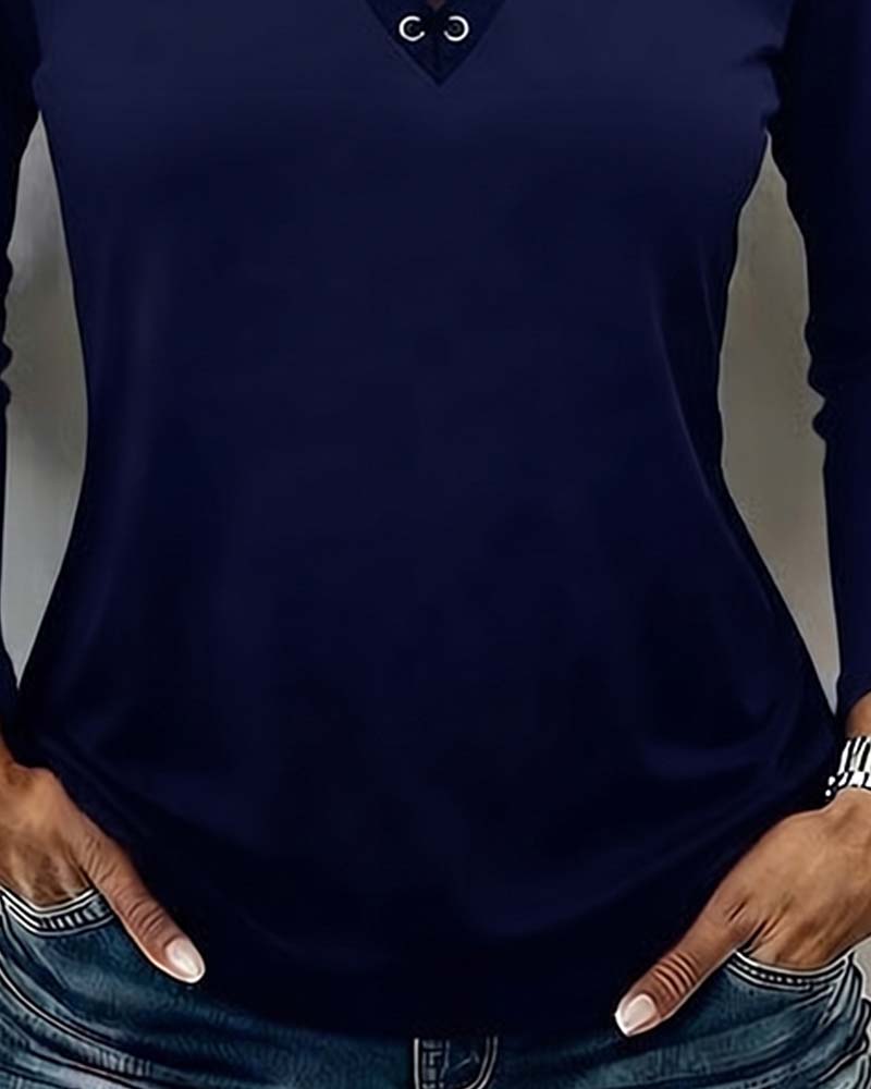 Off-Shoulder Cross Long Sleeve Top