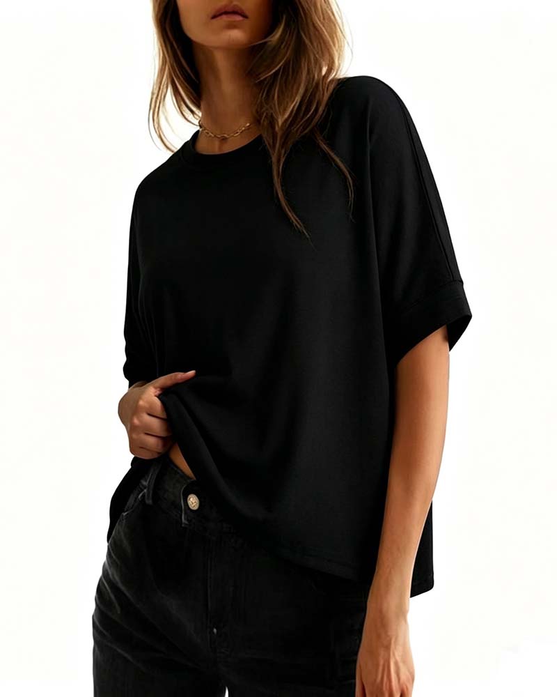 Crew Neck Loose Short Sleeve T-Shirt