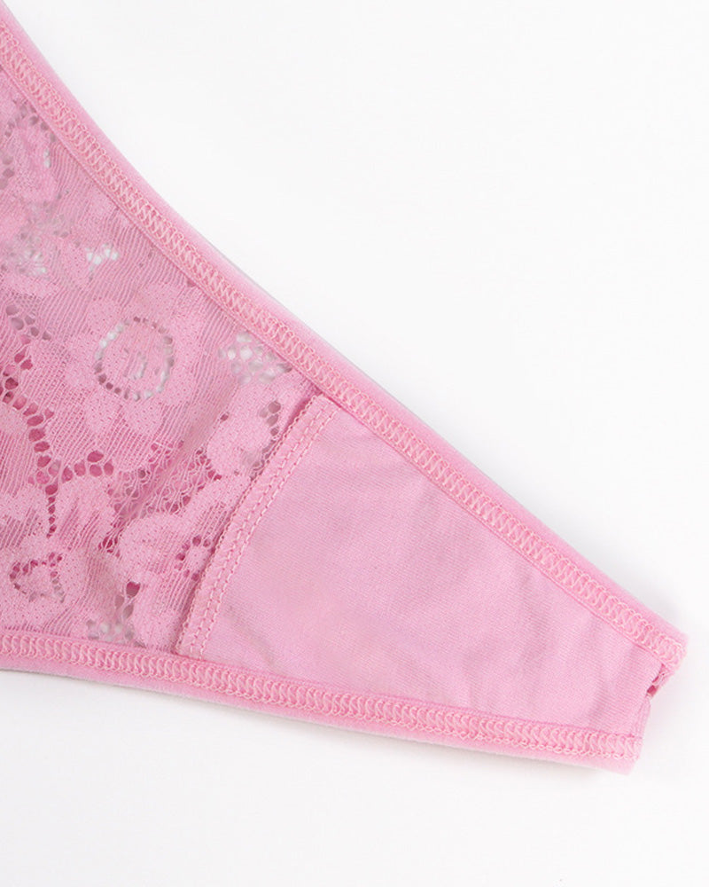 Sexy Bow Lace G-String Thong