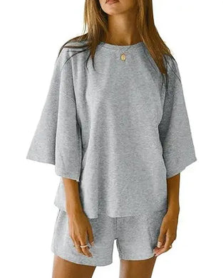 Elastic Waist Shorts Casual Set
