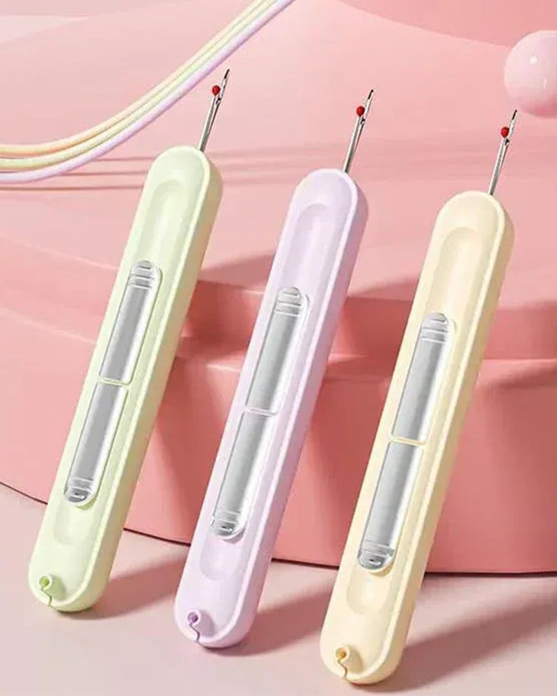 2-in-1 needle threader and seam winder tool