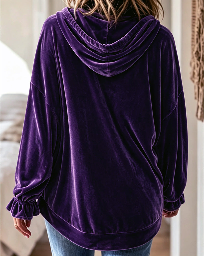 Solid Color Long Sleeve Hoodie