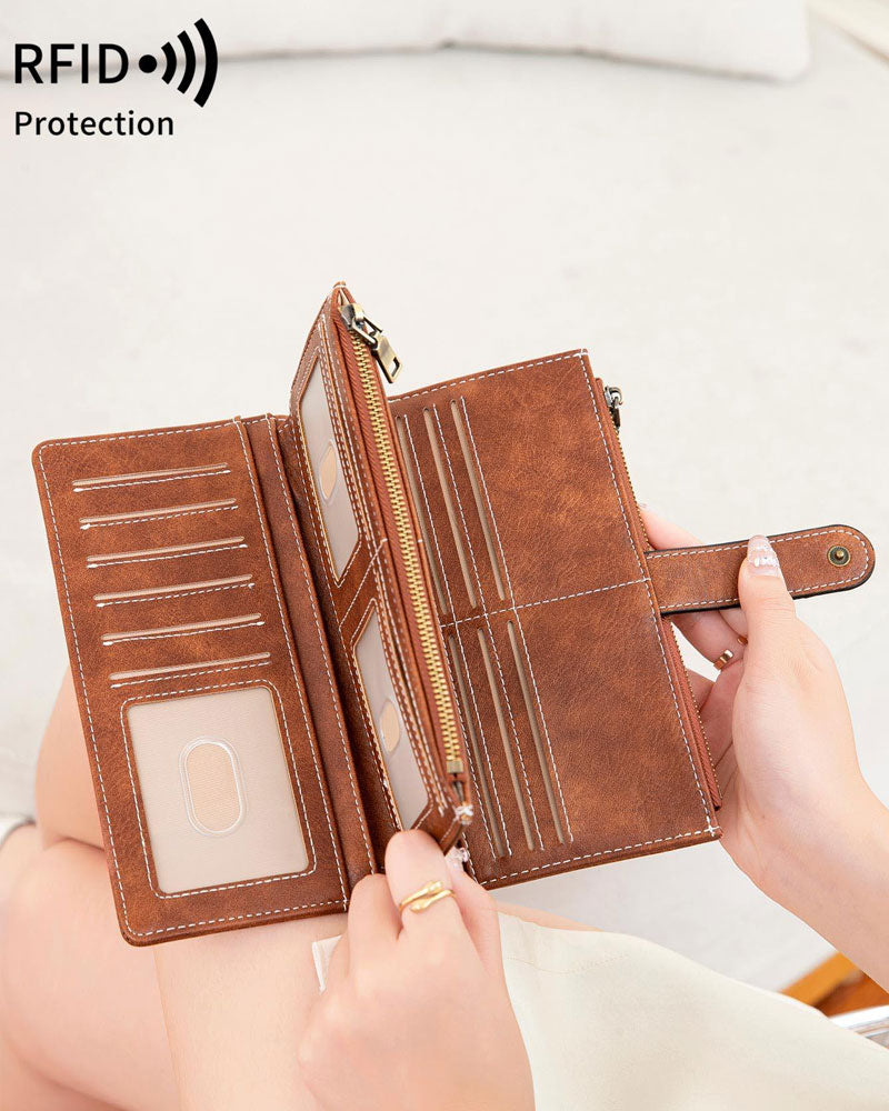 Women Zipper Long Wallet Trendy Exquisite Gift Wallet