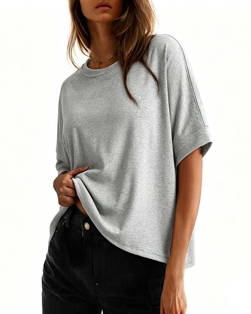 Crew Neck Loose Short Sleeve T-Shirt