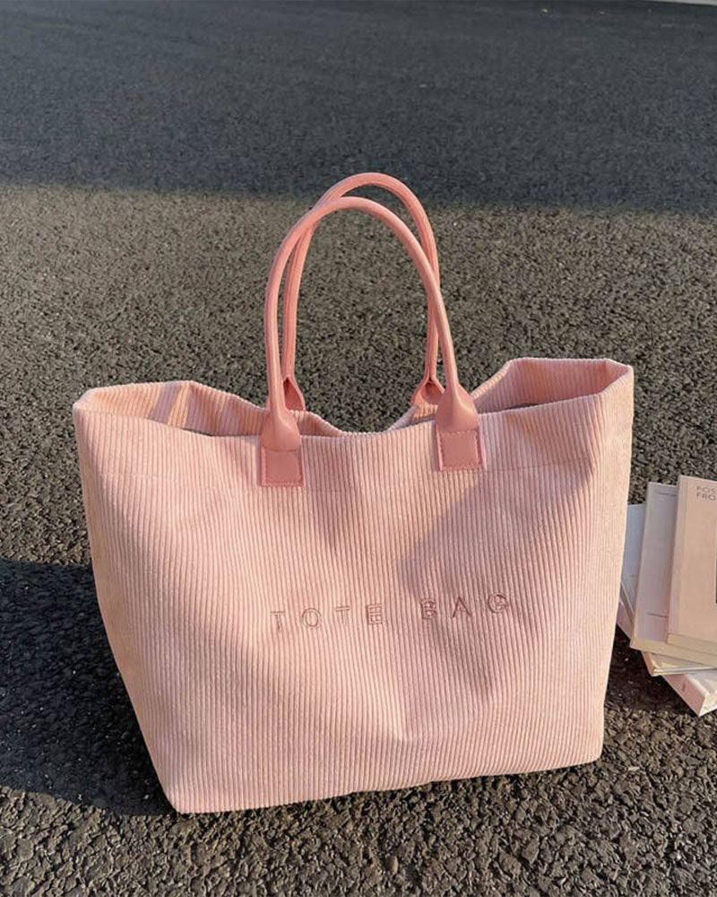 Letter Print Tote Bag