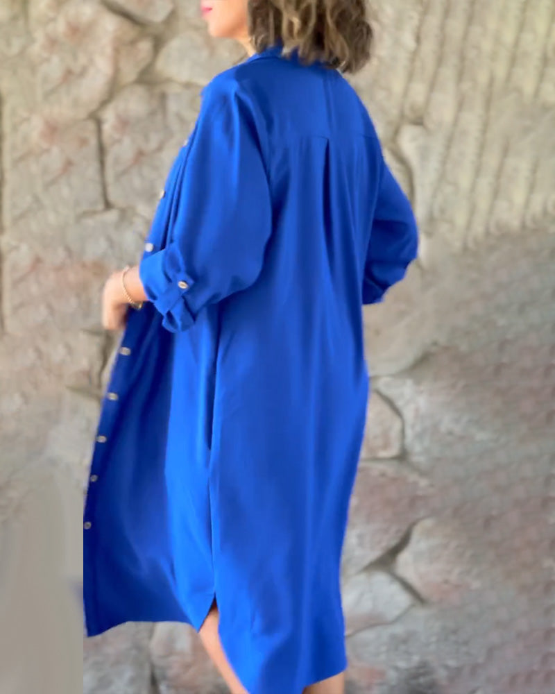 Solid Color Long Sleeve Top