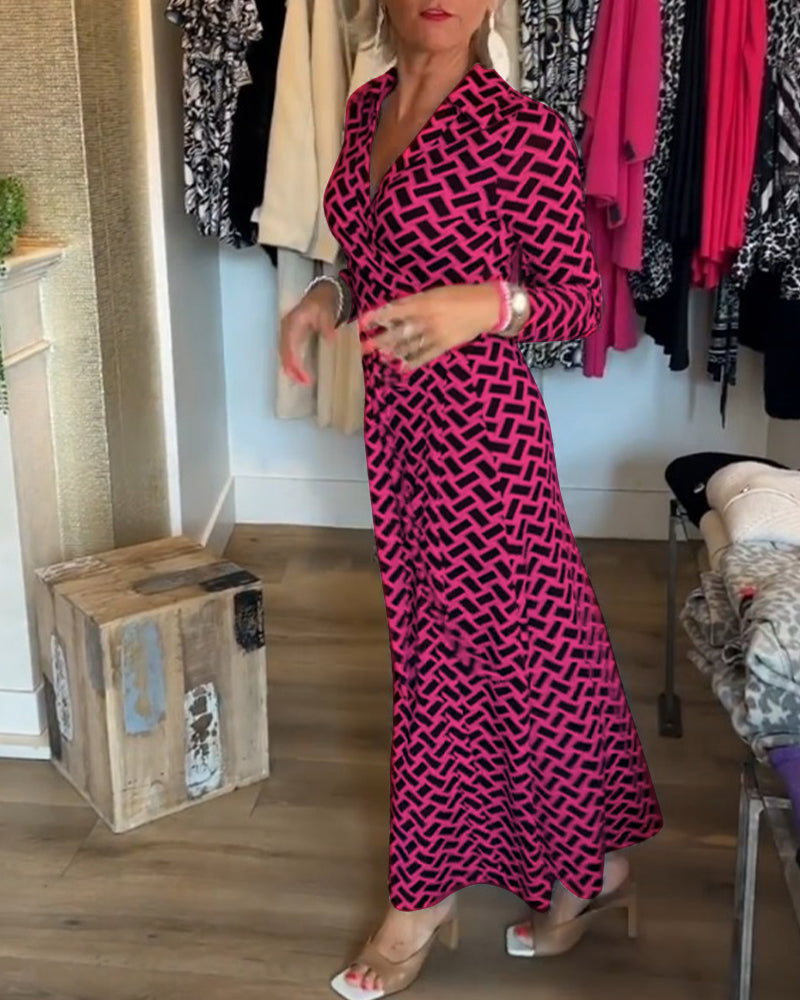 Slim fit printed dress