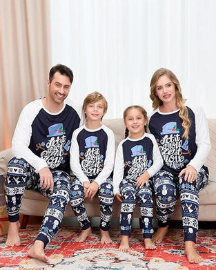 Christmas printed casual family Pajama Sets