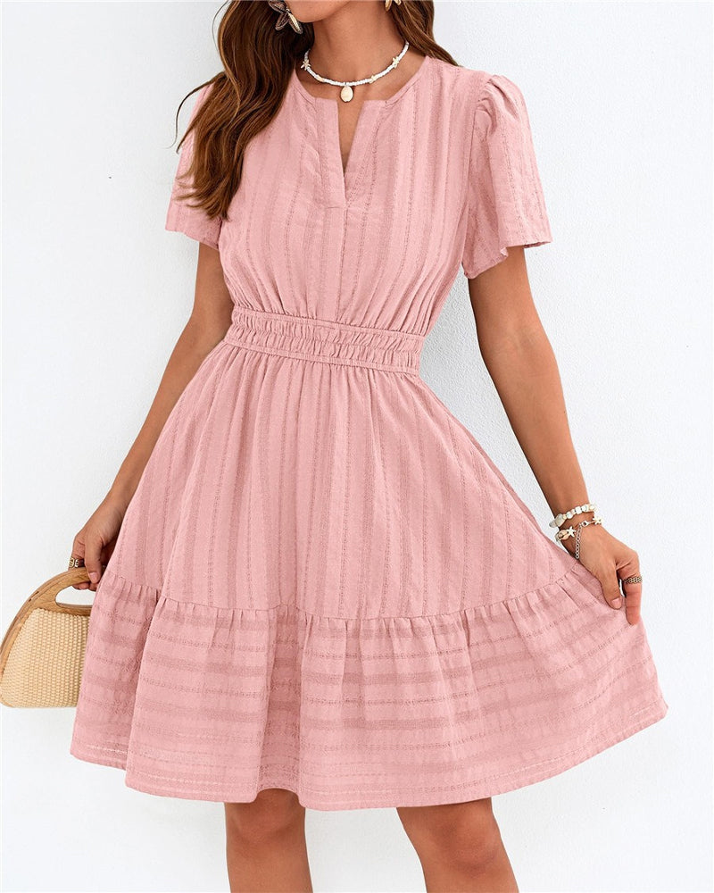 V-Neck A-Line Dress