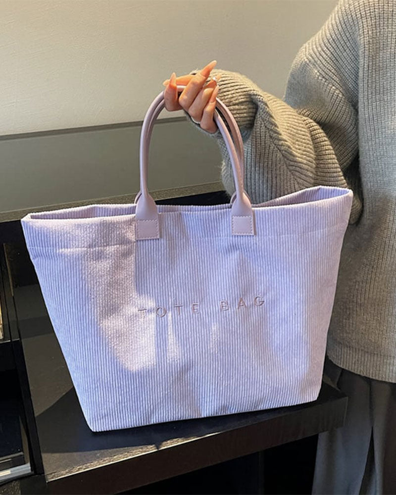 Letter Print Tote Bag