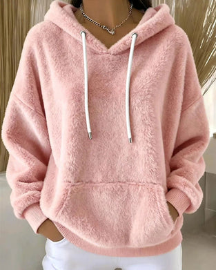 Plush Hooded Relaxed Hoodie