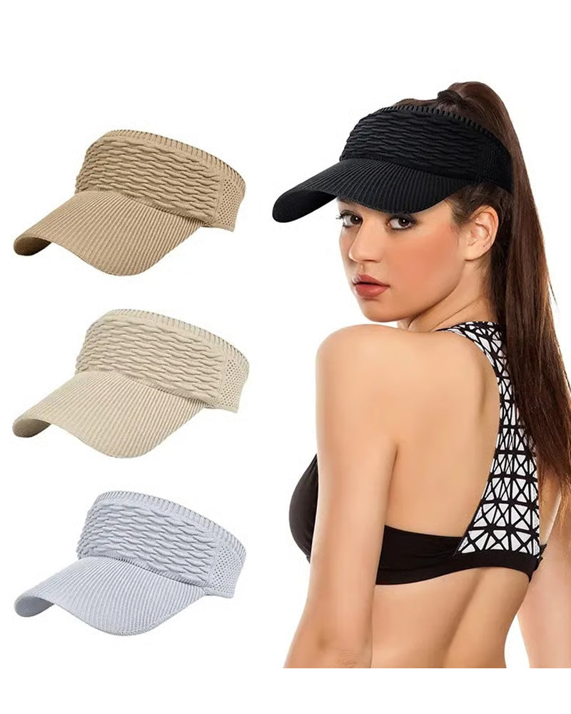 Women's High Ponytail Sun Visor Hats