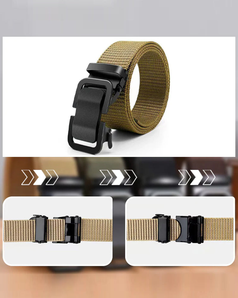 Men's Tactical Nylon Belt - Durable Buckle & Adjustable Size
