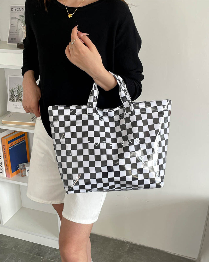 Plaid Large Capacity Handbag