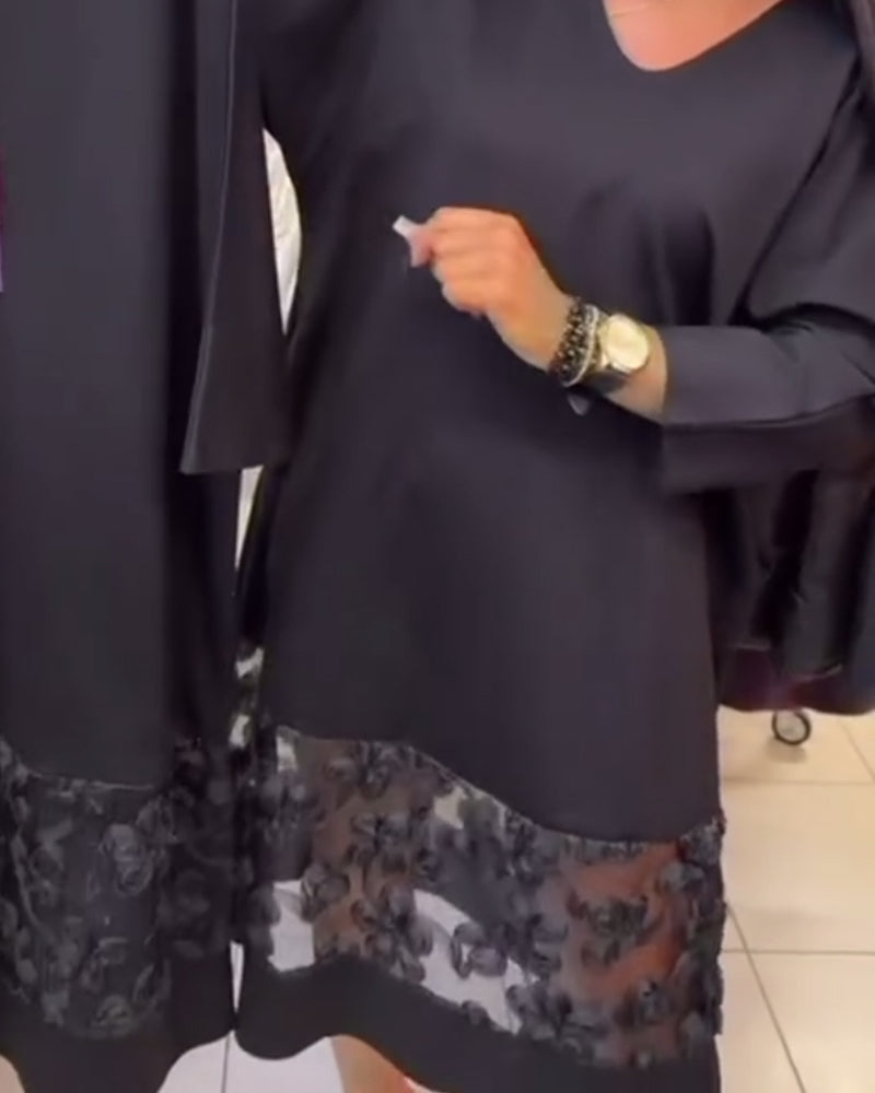 Stylish Back Bow V-Neck Dress