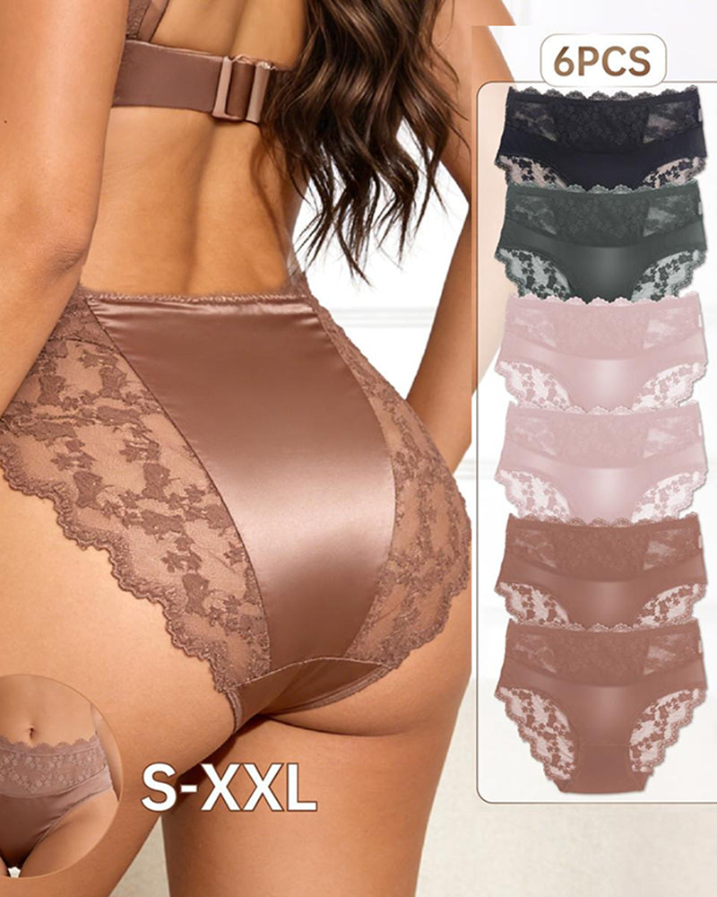 Solid Color Lace Panties