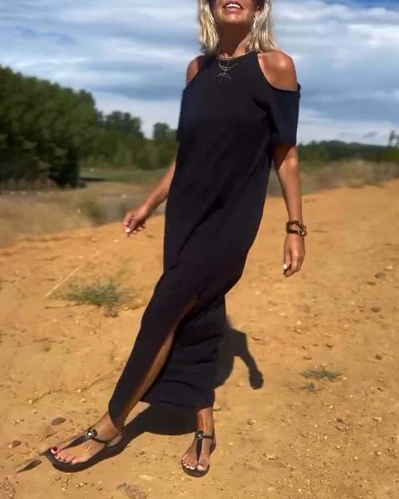 Fashion Casual Off-Shoulder Slim Dress