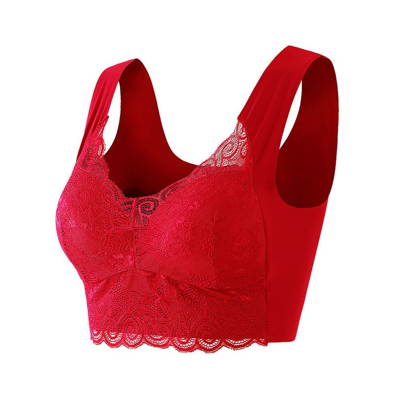 Seamless Push Up Wireless Lace Bra