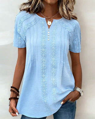 Fresh Lace Short Sleeve Top
