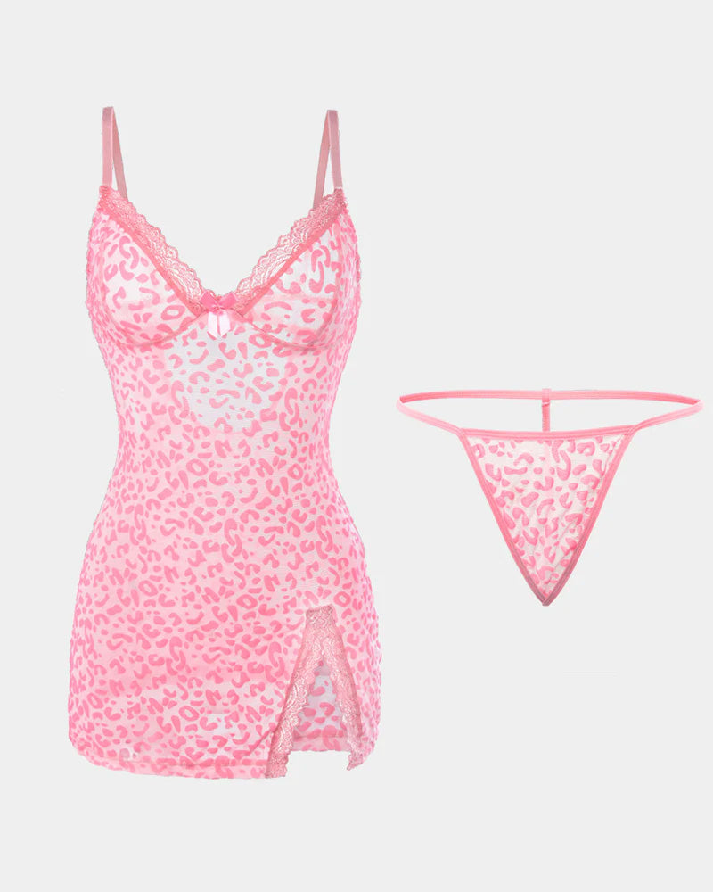 See-Through Mesh Tight Suspender Dress