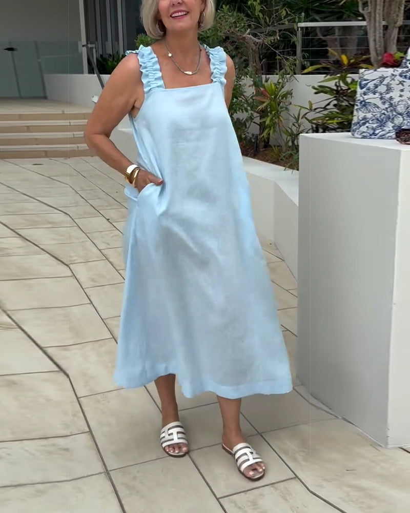 Square Neck Sleeveless Dress