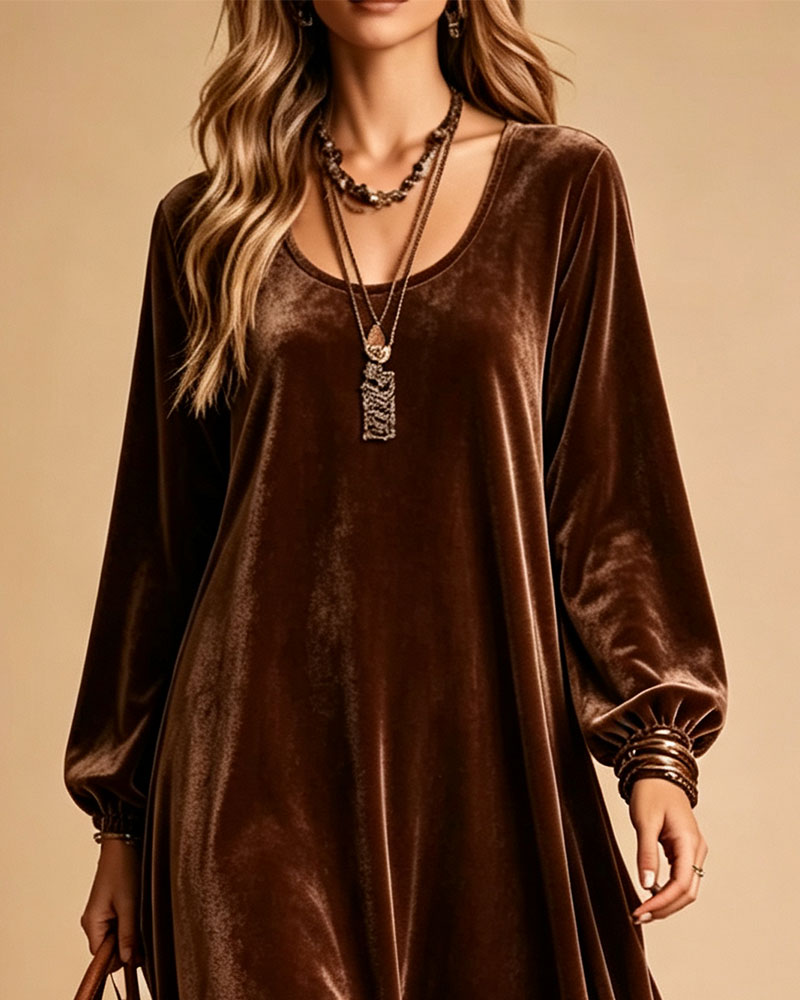 Casual Patchwork Leopard Dress