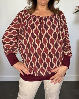 Geometric Pattern Loose Top