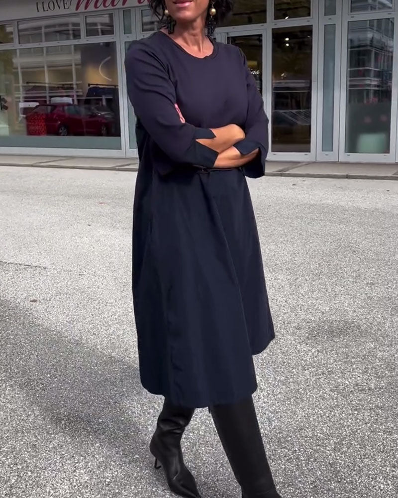 Round Neck Patchwork Fashion Dress