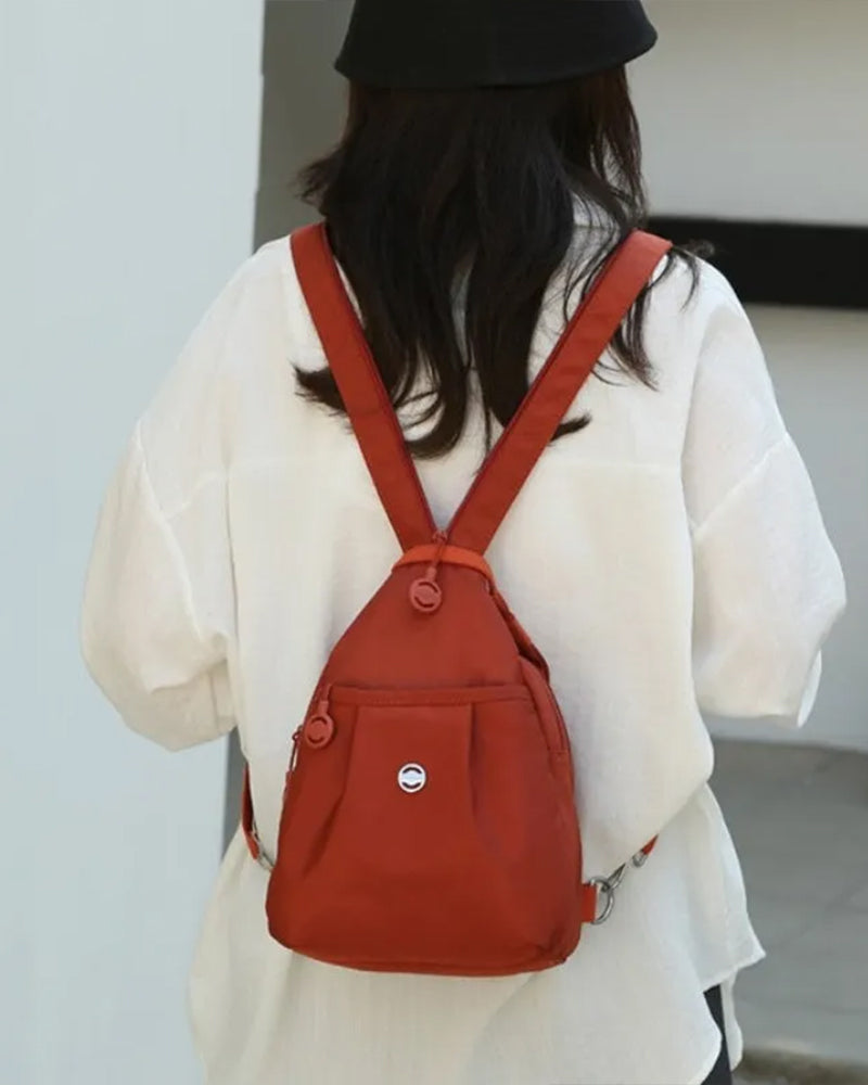 Multi-Pocket Convertible Backpack & Crossbody Bag