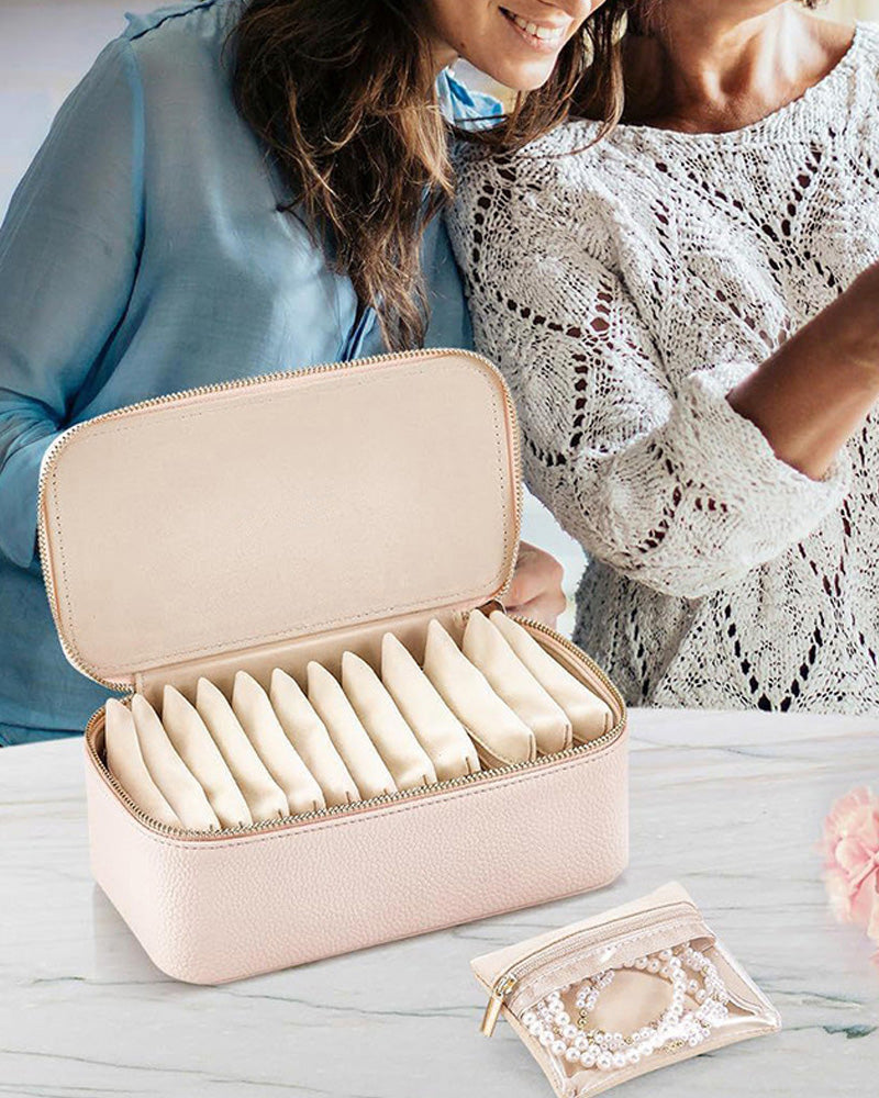 Travel Jewelry Box with Small Pouches