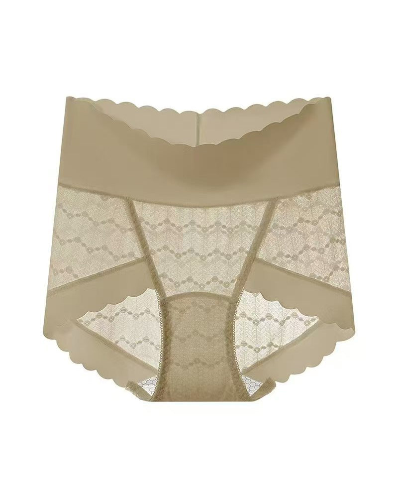 Breathable Seamless High Waist Lace Panties