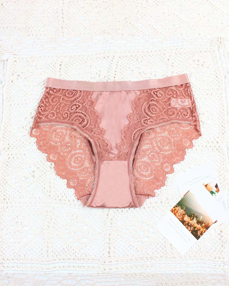 Women's High Waist Contrast Panties Set