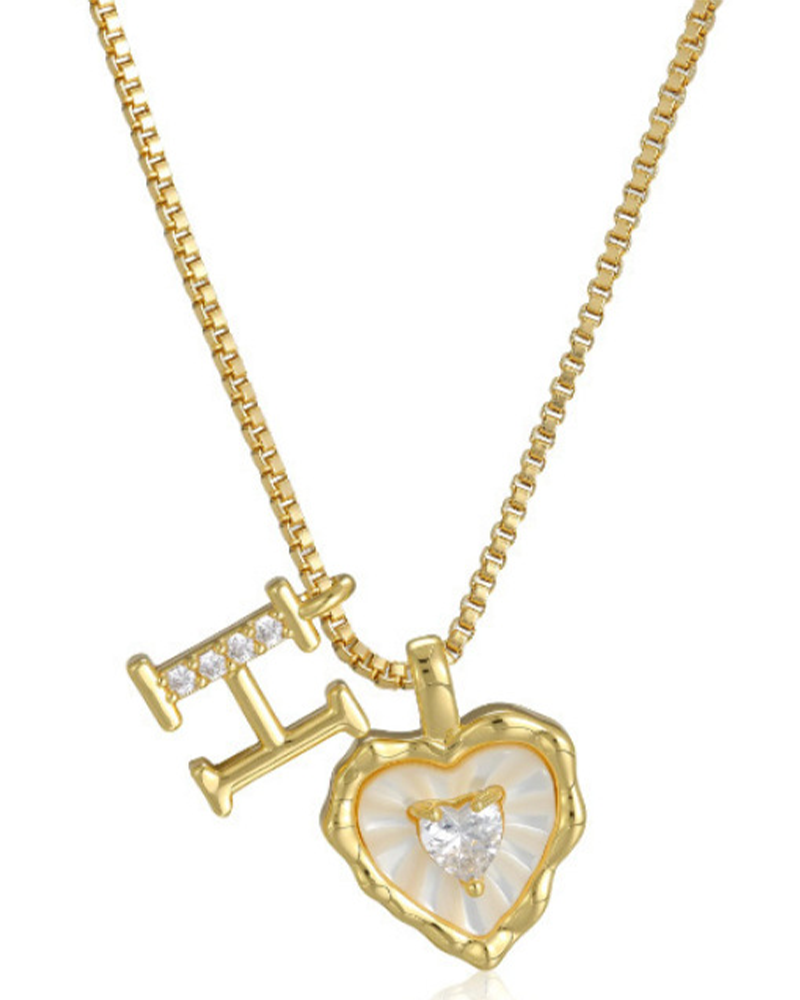 A–Z Micro Pave Letter Pendant Necklace