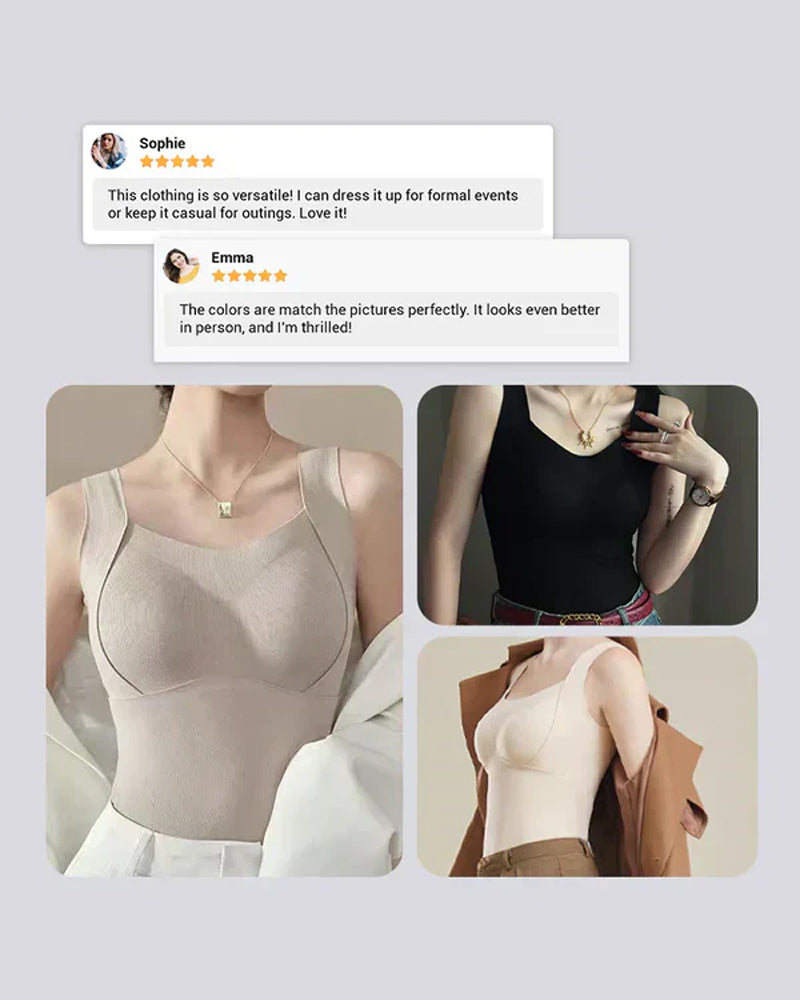 Women's Thermal Tank Tops With Built-in Bra