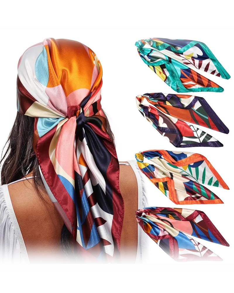 Women's 4-Pack Square Scarves Set