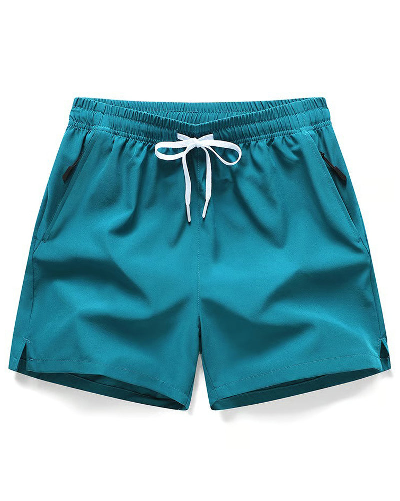 Zipper Pocket Quick Dry Dolphin Shorts