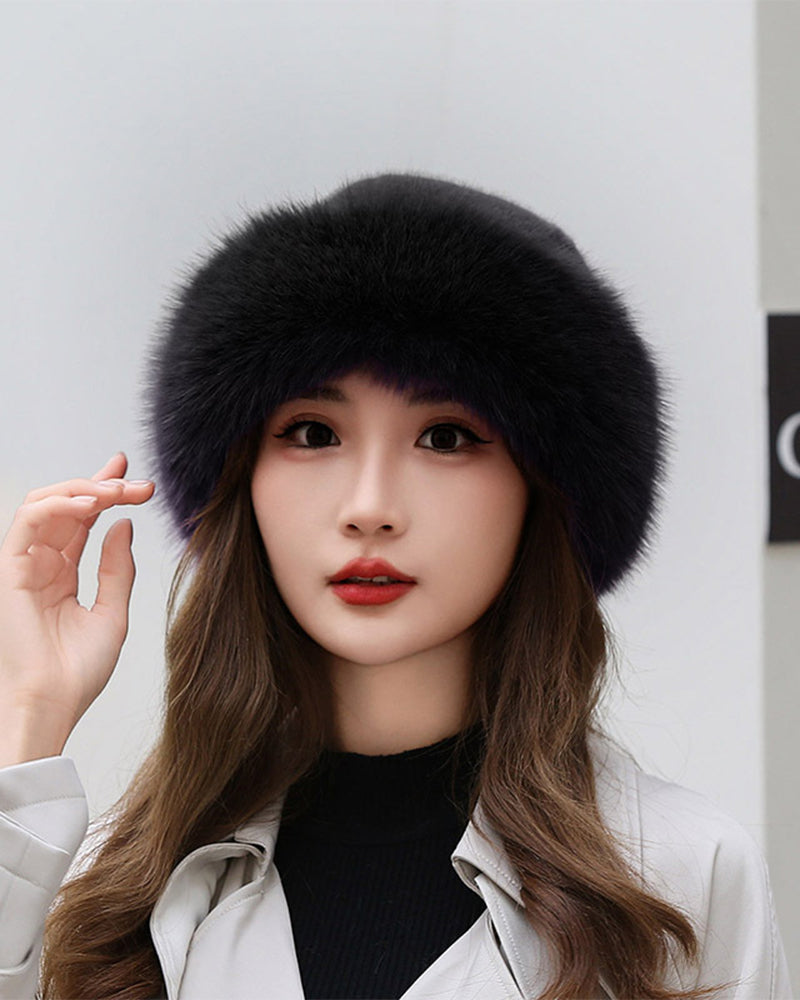 Mongolian Style Women's Thick Warm Plush Hat