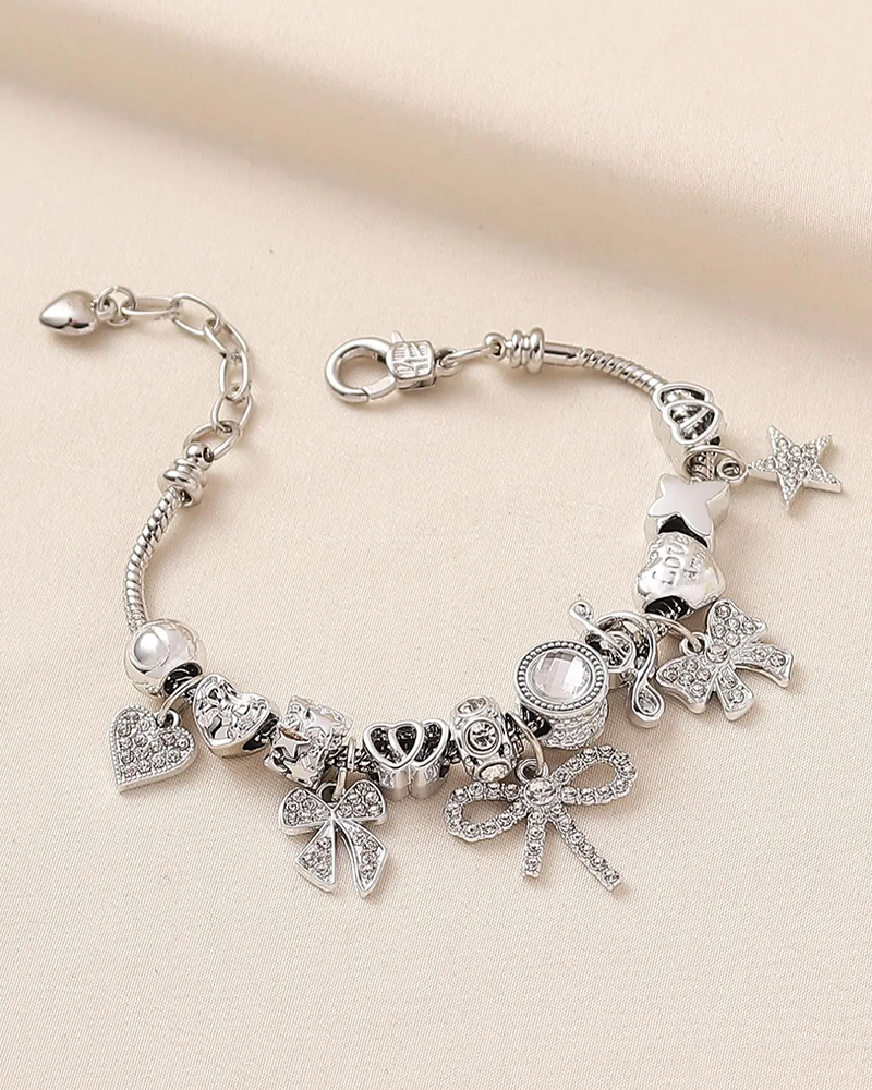 Rhinestone Bow Bracelet