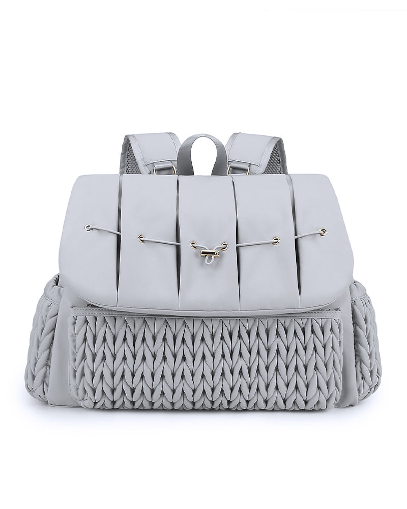 Quilted Double-Shoulder Mommy Bag