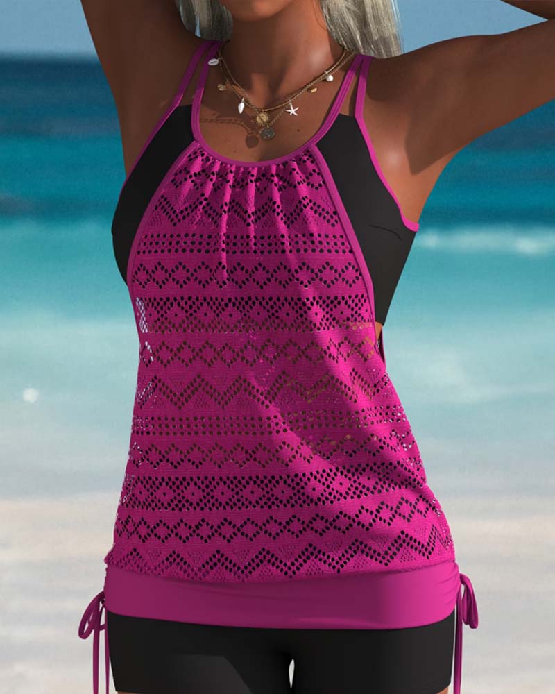 Hollow Out Tank Top Tankini