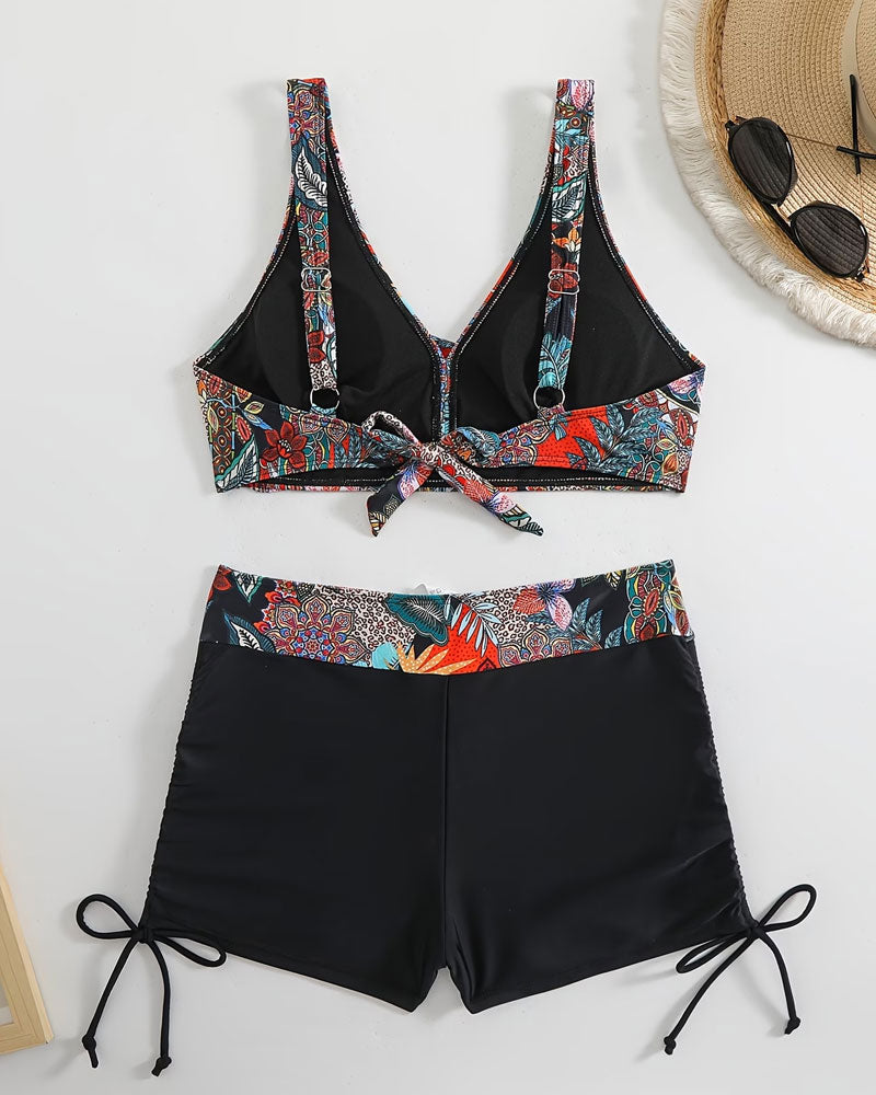 Bra-Style Two-Piece Printed Bikini