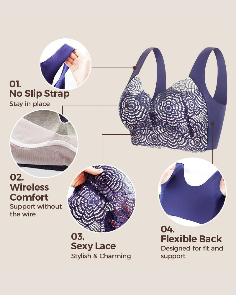 🤩LAST DAY OF SALE 🔥Ultimate Lifting & Support Lace Plus Size Bra