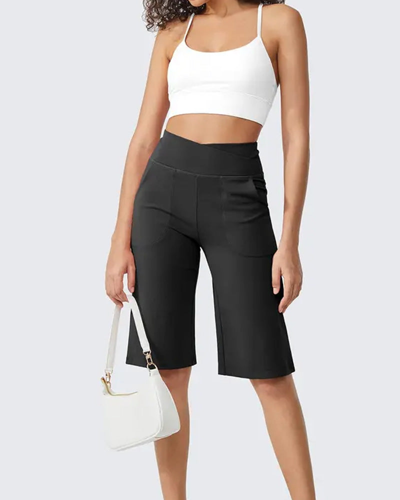 Casual Mid Waist Half Shorts