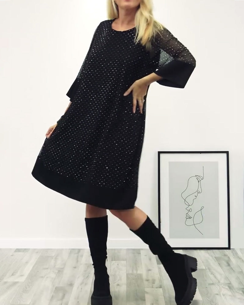 Shiny Loose Mesh Dress