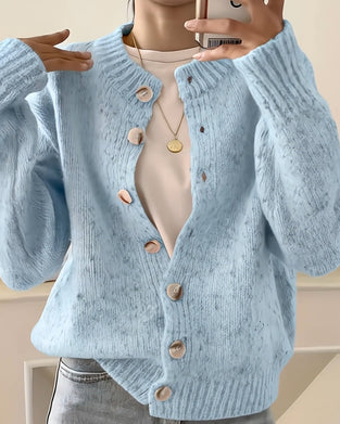 Comfortable Solid Color Cardigan Sweater