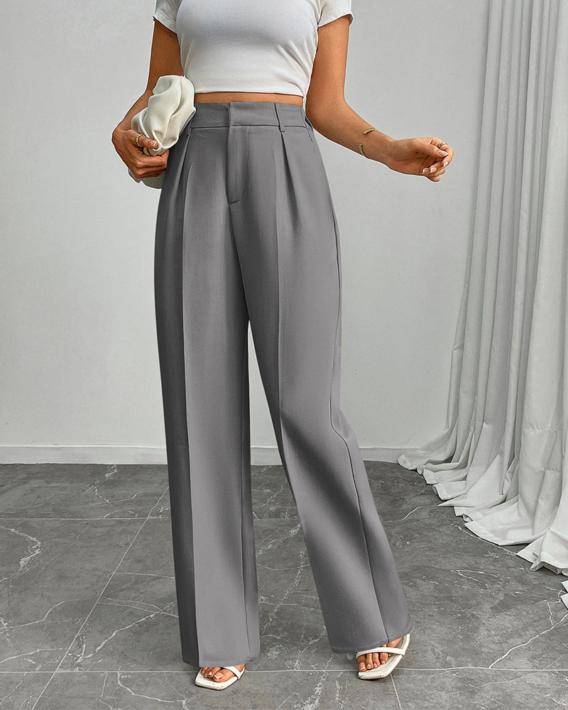 Casual Loose Straight Wide-Leg Pants