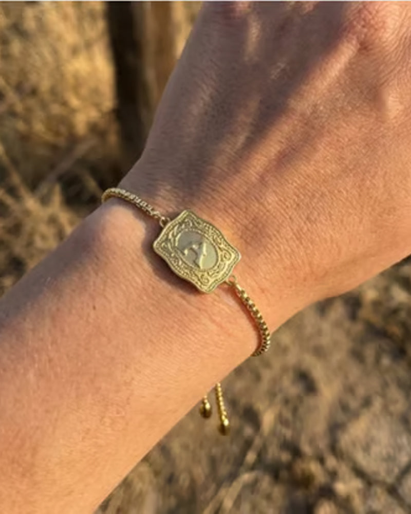 Embossed Letter Bracelet