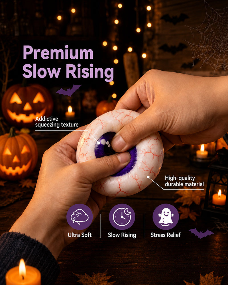 Halloween Cute Scary Ghost Maruko Squishy Squeeze Toy Set, Mini Portable Stress Toy, Sensory Products for Halloween Things, Party Treat Bag Fillers & Mini Gifts